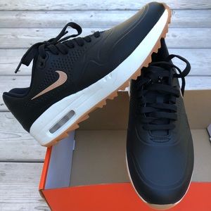 New NIKE Air Max 1 G Golf Shoe Black Bronze Size 8.5 8 1/2